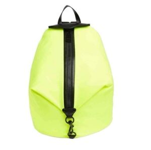 NEW NWT Rebecca Minkoff Julian Jumbo Zipped Nylon Backpack in Neon Yellow